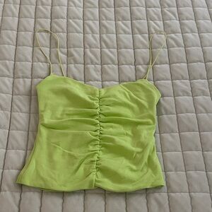 Zara Light Green Ruched Camisole